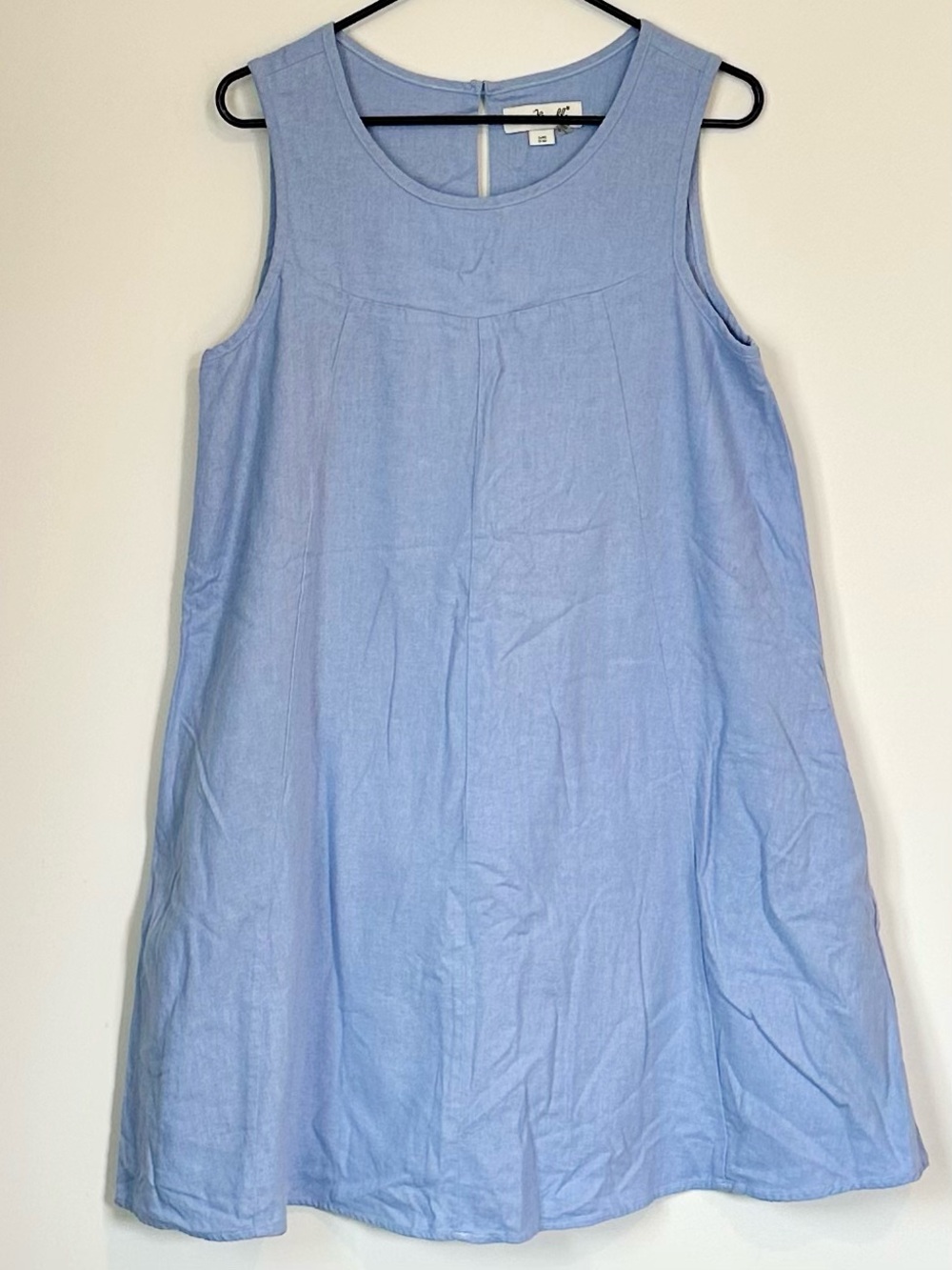 Simply Noelle Light Blue Sleeveless A-Line Linen Dress - Size: Small/Medium 8-10